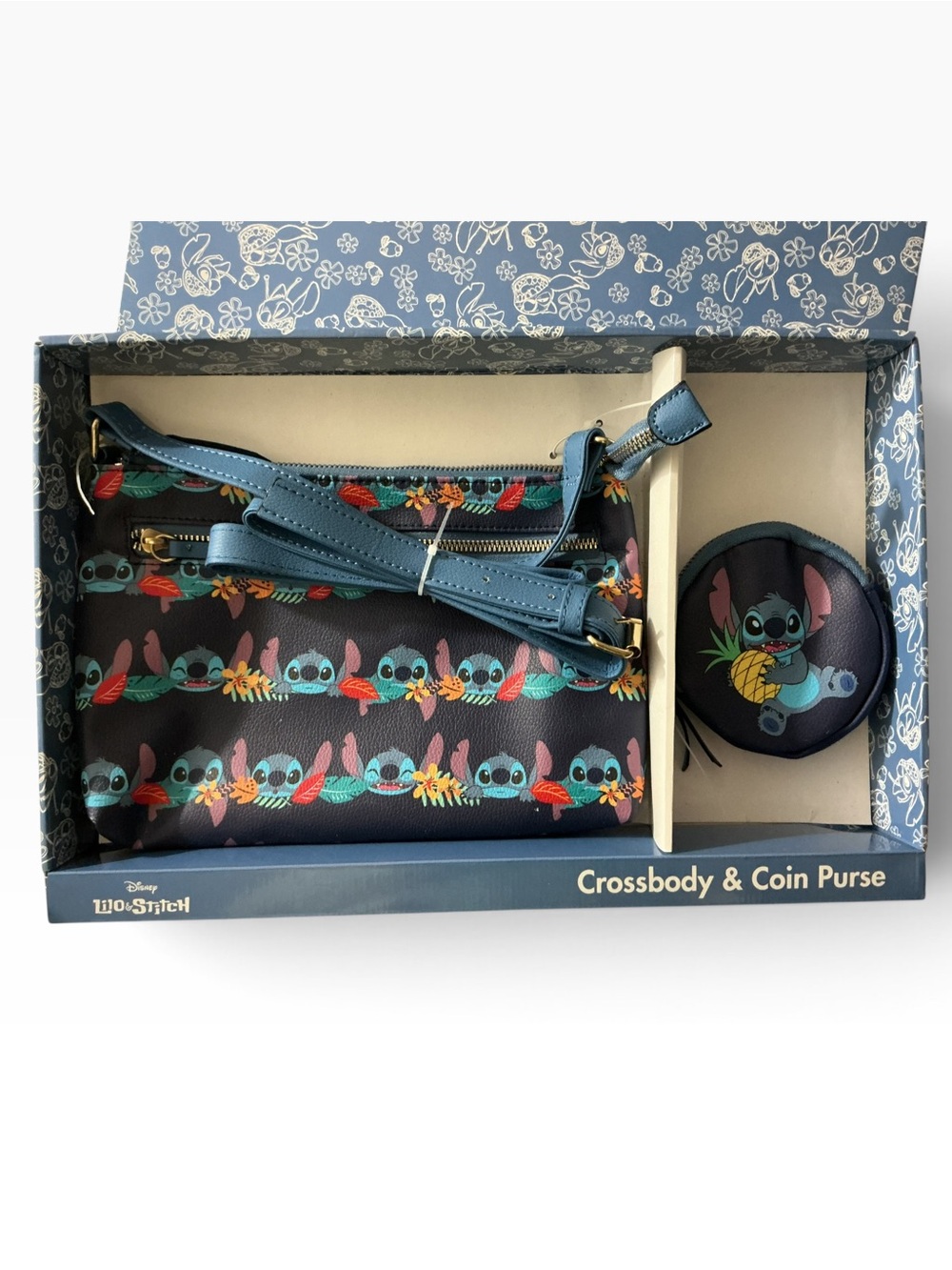 NIB Disney Lilo & Stitch Pineapple Toss Crossbody Bag & Coin Purse Set 🍍✨